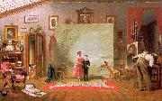 Thomas Le Clear Interior With Portraits oil painting